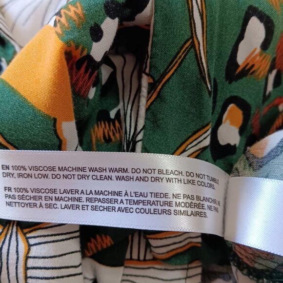 Denim & Flower Ricky Singh Short Sleeve SZ L Tropical Print Viscose Shirt - Picture 10 of 10